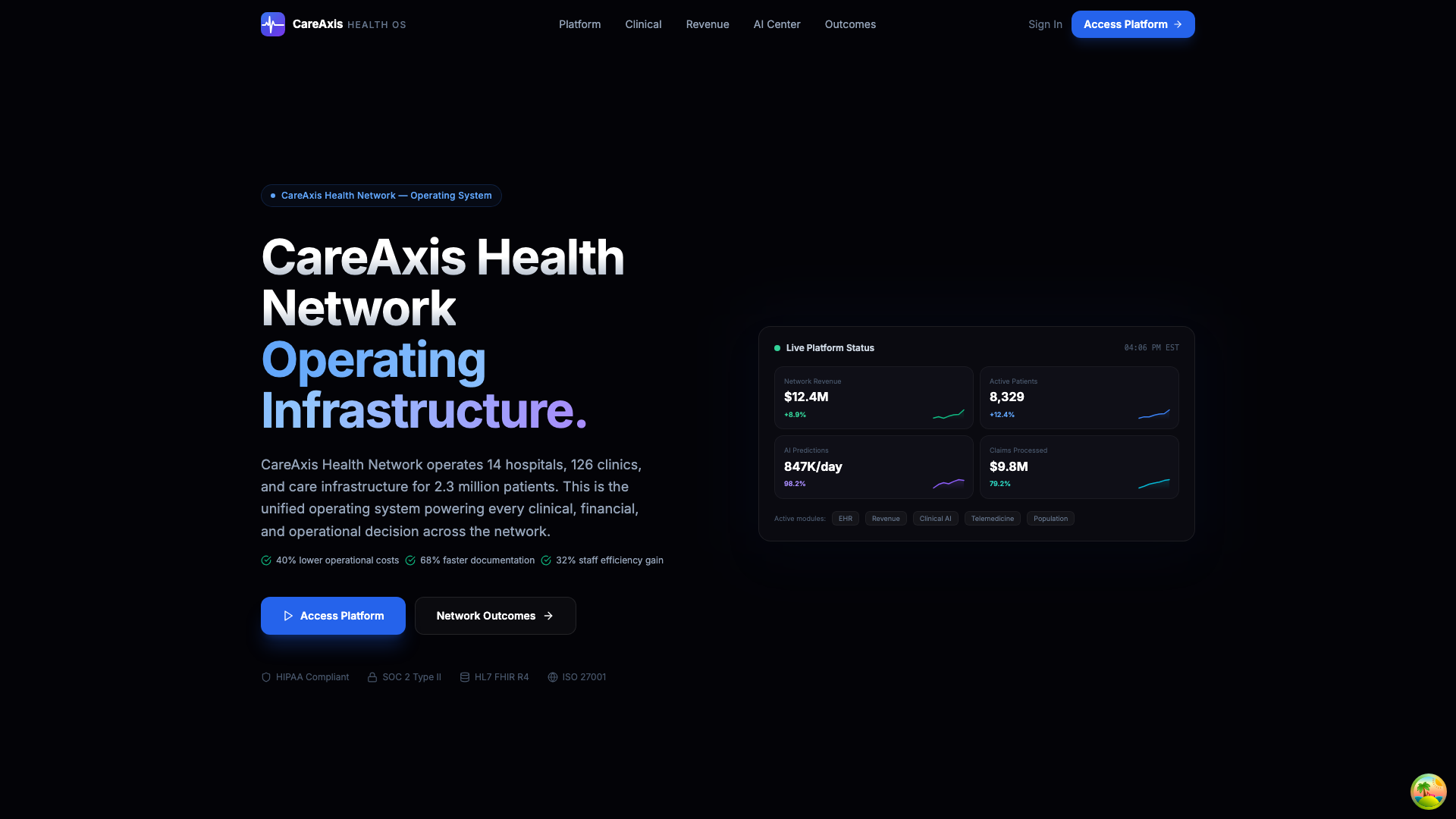 CareAxis Health OS platform